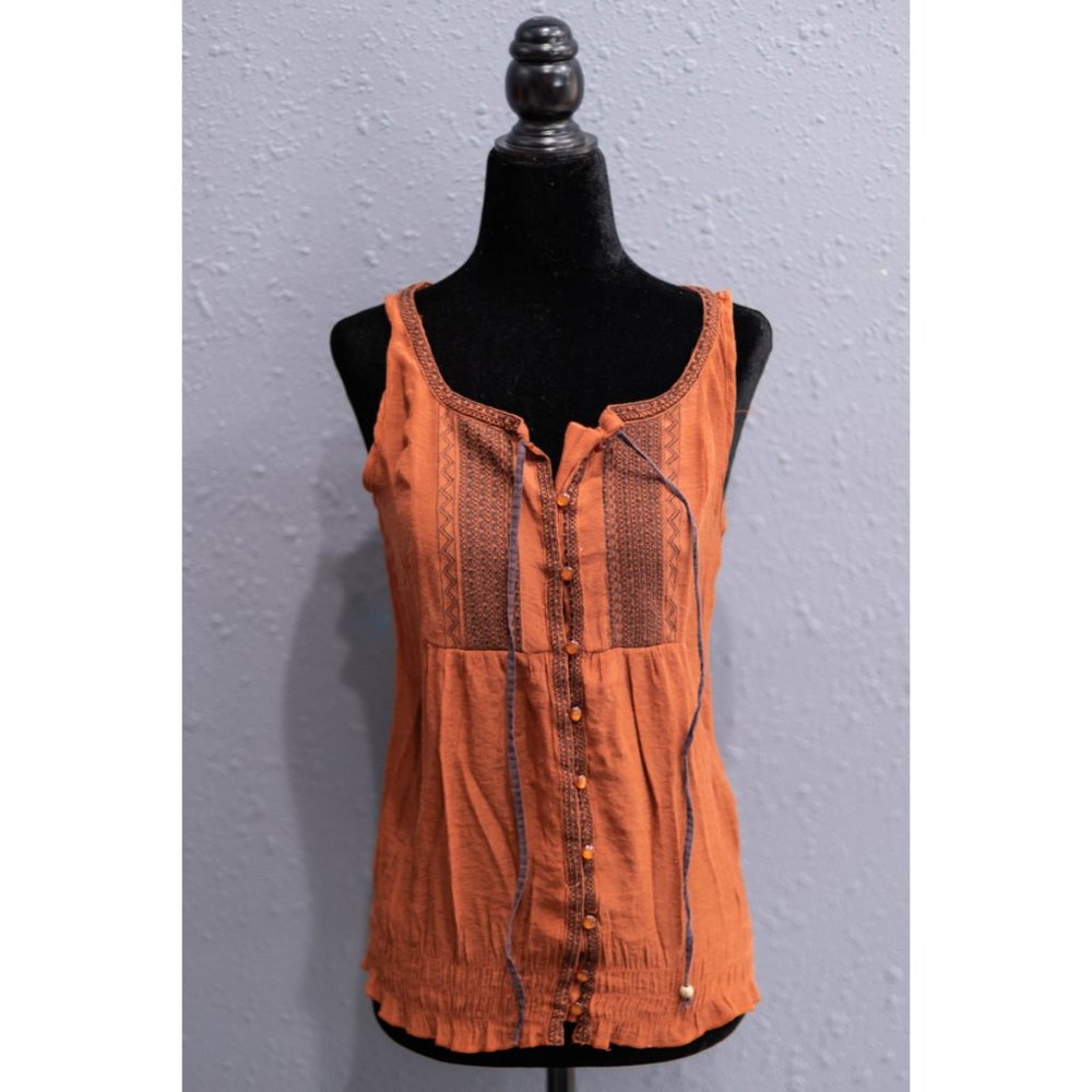mine Burnt Orange Tank Top, Size Small